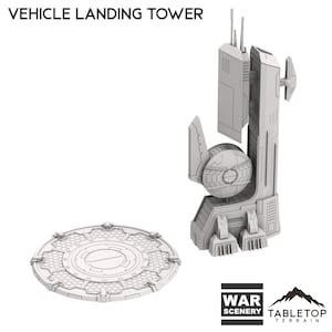 Greater Good Vehicle Landing Tower - Tabletop Terrain Greater Good Grimdark Miniature Wargame Sci-Fi 28mm 32mm