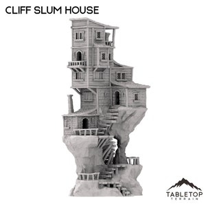 Cliff Slum House - DND AoS Pathfinder Conquest MiniatureLand Tabletop Terrain Miniature Wargame 28mm