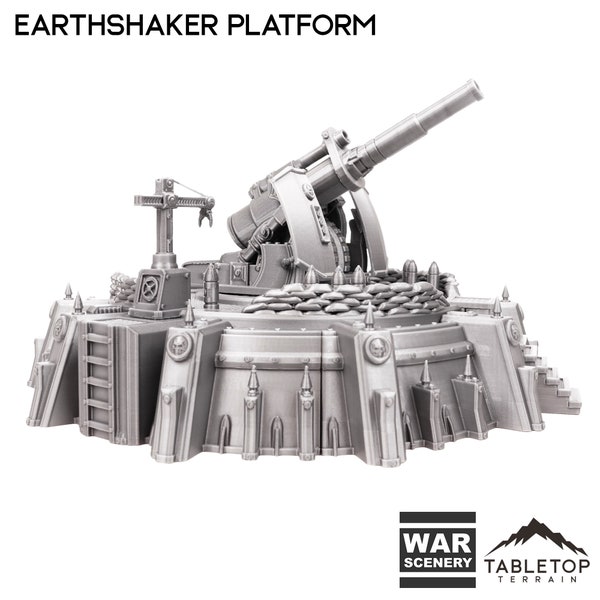 Earthshaker Platform - Tabletop Terrain - Grimdark Terrain -Gothic Terrain Miniature Wargame Terrain Sci-Fi Terrain  28mm Terrain 32mm