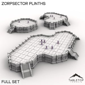 Zorpsector-socklar - Bordterräng Grimdark Gotisk Miniatyr Krigsspel Sci-Fi 28 mm 32 mm