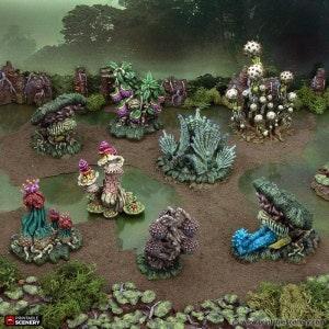 Swamp Plants - The Gloaming Swamp - Fantasy Terrain DND AoS Conquest Printable Scenery Wargame Tabletop Terrain
