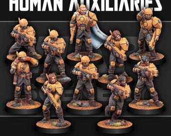 Human Auxiliaries - Grimdark Minis by War Scenery for Tabletop Wargames