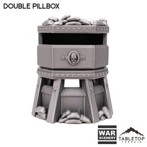 Tabletop Terrain Pillbox & Double Pillbox Wargame Terrain 3d printed 28mm Building Sci Fi Gothic Wargaming Scenery
