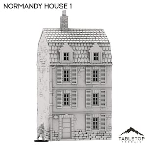 Normandy House 1 - French Building - WWII Terrain Wargame Tabletop Terrain Terrain Compatible with Bolt Action