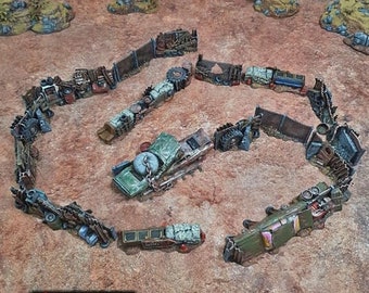 Junkfort Barricades and Fences - Apocalyptic Scatter Terrain - Gaslands Terrain Post-Apocalyptic Walking Dead Fallout Wasteland Warfare