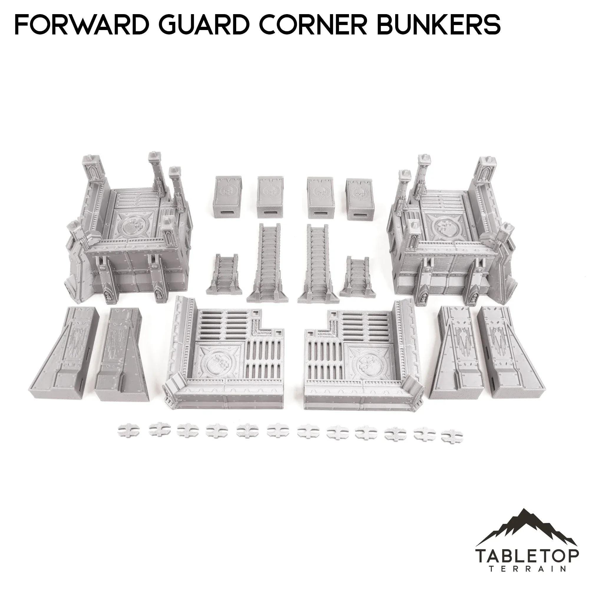 Forward Guard Corner Bunker Pair - Tabletop Terrain Grimdark Gothic ...