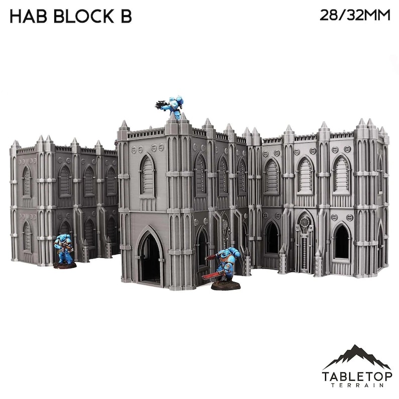 Hab Block B - Augusta, the Holy City - Tabletop Terrain Grimdark Gothic ...