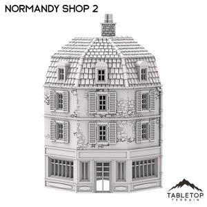 Normandy Shop 2 - French Building - WWII Terrain Wargame Tabletop Terrain Terrain Compatible with Bolt Action
