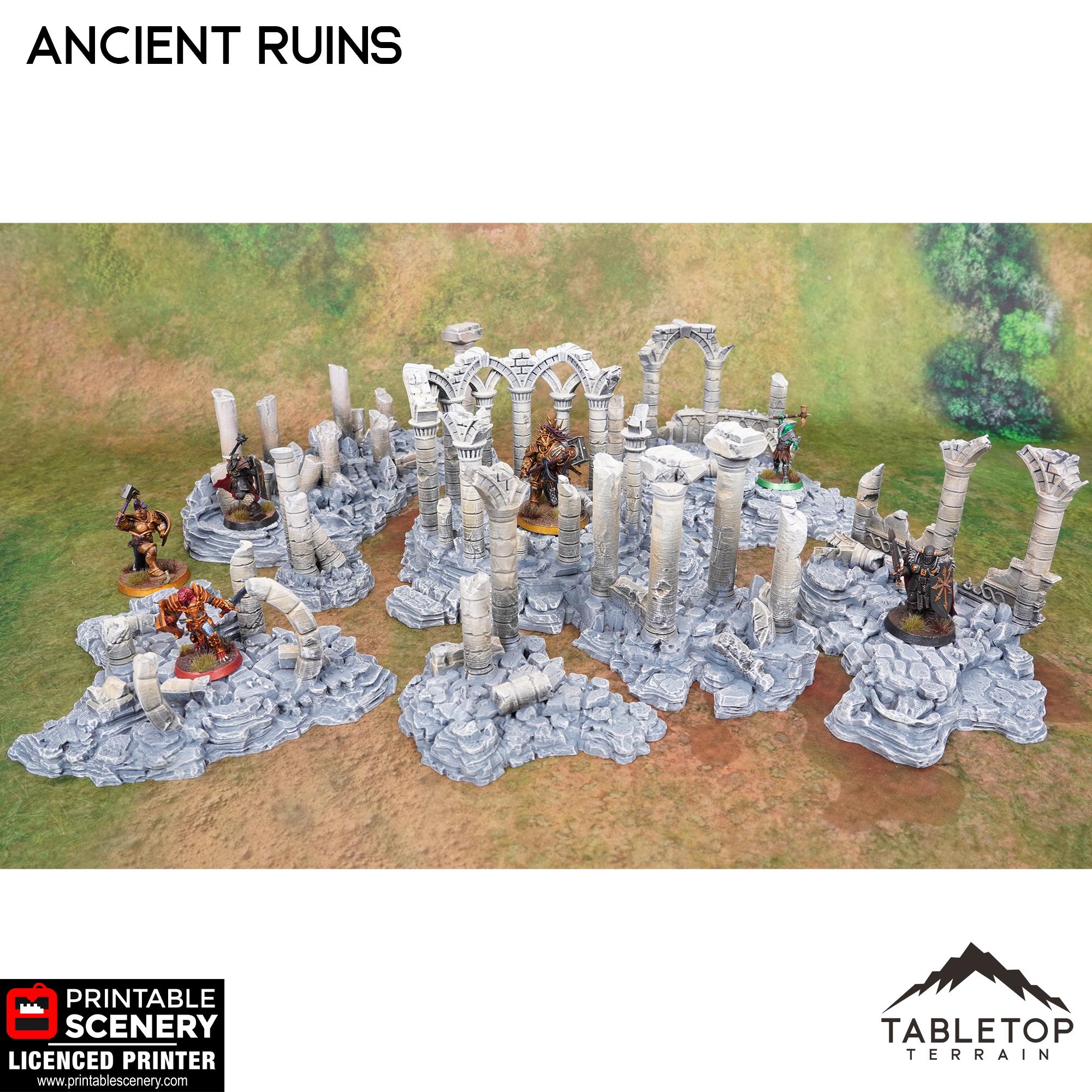 Ancient Ruins - Fantasy Scatter Terrain - Clorehaven Fantasy Terrain DND AoS Conquest Printable Scenery Miniature Wargame Tabletop Terrain
