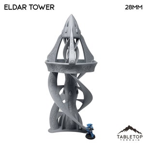 Eldari Tower - Space Elves Terrain - Tabletop Terrain - Grimdark Terrain Miniature Terrain 28mm Terrain Wargame Terrain Craftworlds Terrain