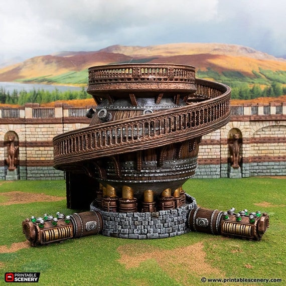 Printable Scenery Arcane Pillar - 3D Printed Tabletop RPG & Wargame Terrain For 28mm Miniatures - View #7