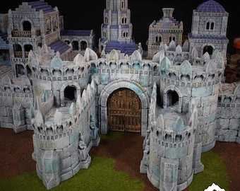 Gates and Walls - Kingdom of Tor Ithilas - Tabletop Terrain High Fantasy DND 25mm 28mm Fellowship Middle Earth