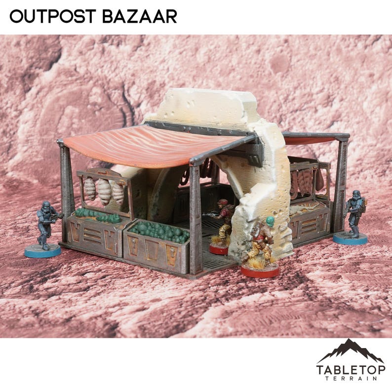 Outpost Bazaar - Tabletop Terrain Outer Rim Compatible With Star Wars ...