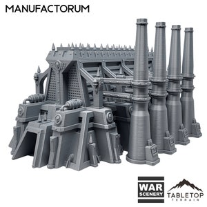 Manufactorum - Tabletop Terrain - Grimdark Terrain -Gothic Terrain Miniature Wargame Terrain Sci-Fi Terrain  28mm Terrain 32mm
