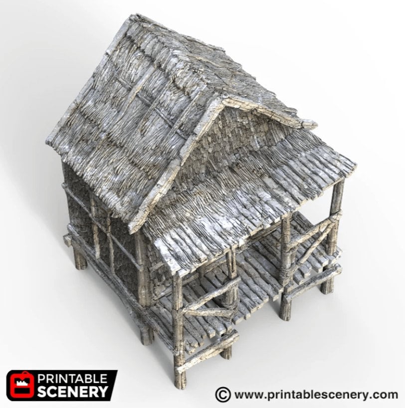 Printable Shack Caribbean Shack - Building - Wild West Exodus Tabletop Terrain ...