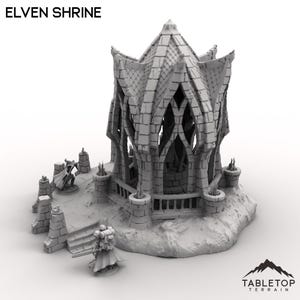 Santuario élfico - Terreno de mesa Fantasía DND Miniatura Juego de rol Wargame 28 mm 32 mm