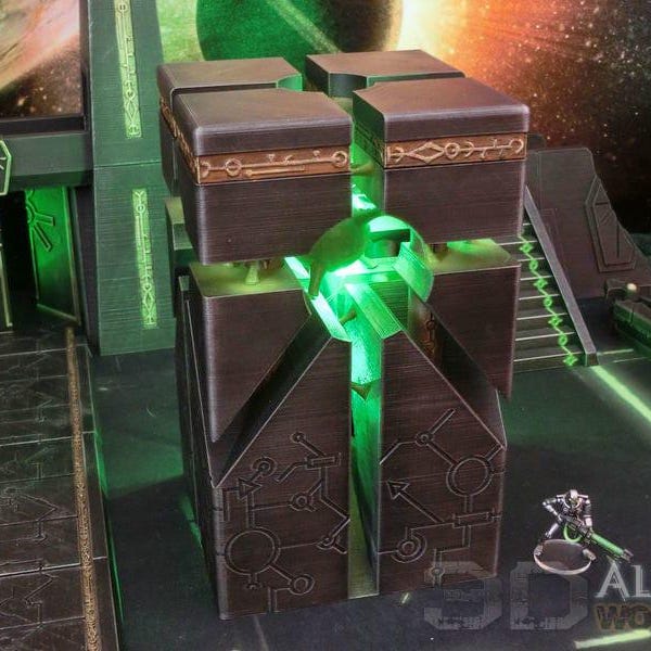 Slumbering Machines Energy Monolith - Tabletop Terrain Grimdark Slumbering Machines Miniature Wargame Sci-Fi
