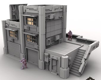 NeoCity Building 7 - Cyberpunk Futuristic Tabletop Terrain