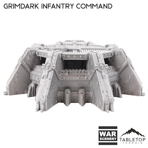 Tabletop Terrain Grimdark Infantry Command Wargame Terrain 3d printed 28mm Building Sci Fi Gothic Wargaming Scenery