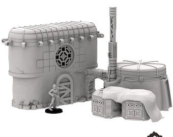 Estação de Retransmissão de Energia Starport - Borda Externa de Terreno de Mesa Compatível com Star Wars Legion Shatterpoint