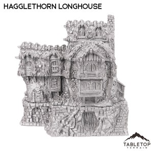 Hagglethorn Longhouse - Hagglethorn Hollow - Fantasy Building - DND AoS Pathfinder Conquest Printable Scenery Tabletop Terrain