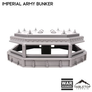 Tabletop Terrain Imperial Army Bunker Wargame Terrain 3d printed 28mm Building Sci Fi Gothic Wargaming Scenery