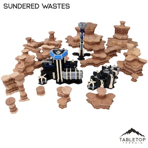 HEXTECH Sundered Wastes Map Hill Sets - 6mm - Thunderhead Studio 6mm Compatible with Small Scale Mech Wargames