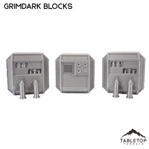 Tabletop Terrain Grimdark Block Structures Wargame Terrain 3d printed 28mm Building Sci Fi Gothic Wargaming Scenery