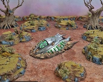 UFO Crash - Apocalyptic Terrain - Gaslands Terrain Post-Apocalyptic Walking Dead Fallout Wasteland Warfare Tabletop Terrain Wargame