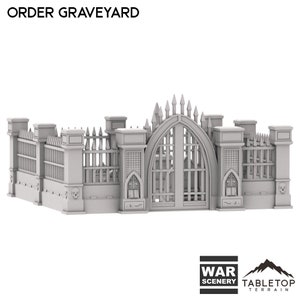 Tabletop Terrain Order Graveyard Wargame Terrain 3d printed 28mm Building Sci Fi Gothic Wargaming Scenery