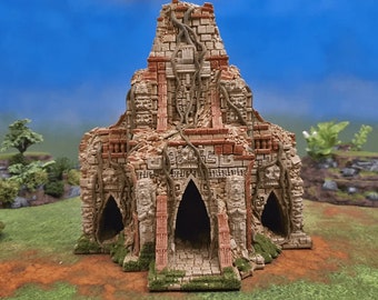 Temple of Eden - Fantasy Terrain - New Eden Dschungel Gelände DND AoS Printable Landschaft Miniatur Wargame Tabletop Gelände