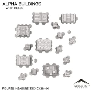 Tabletop Terrain Building Mecha City Alpha Buildings