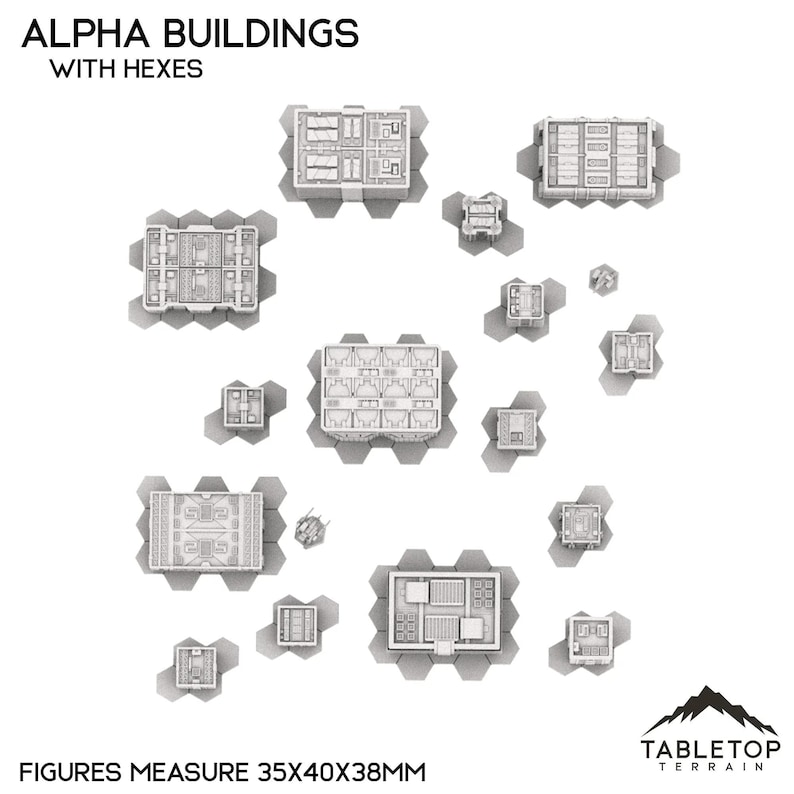 Tabletop Terrain Building Mecha City Alpha Buildings