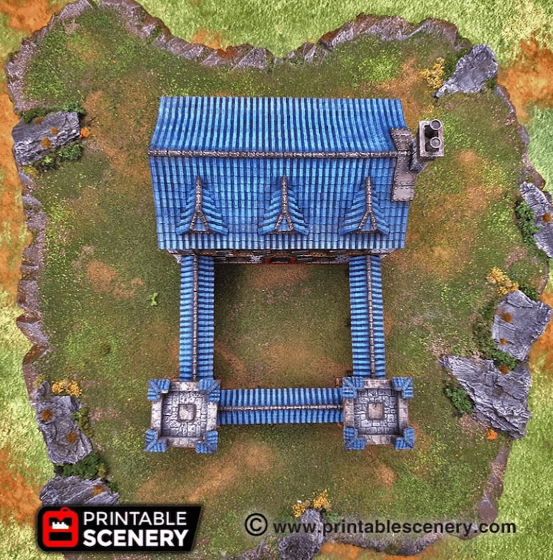 Ironhelm Barracks Dwarven Fantasy Building Fantasy Terrain - Etsy