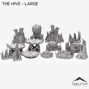 The Hive - Infested Scatter Terrain - Tabletop Terrain Grimdark Gothic Miniature Wargame Sci-Fi 28mm 32mm