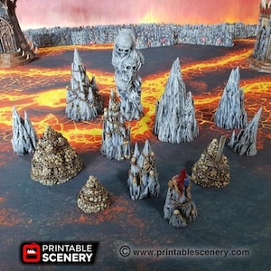 Tormented Scatter - Dämon Fantasy Scatter Terrain - DND AoS Sci-Fi Terrain Printable Szenery Wargame Tabletop Terrain Chaos Terrain