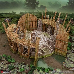Bamboo Arena - The Gloaming Swamp - Fantasy Terrain DND AoS Conquest Printable Scenery Wargame Tabletop Terrain