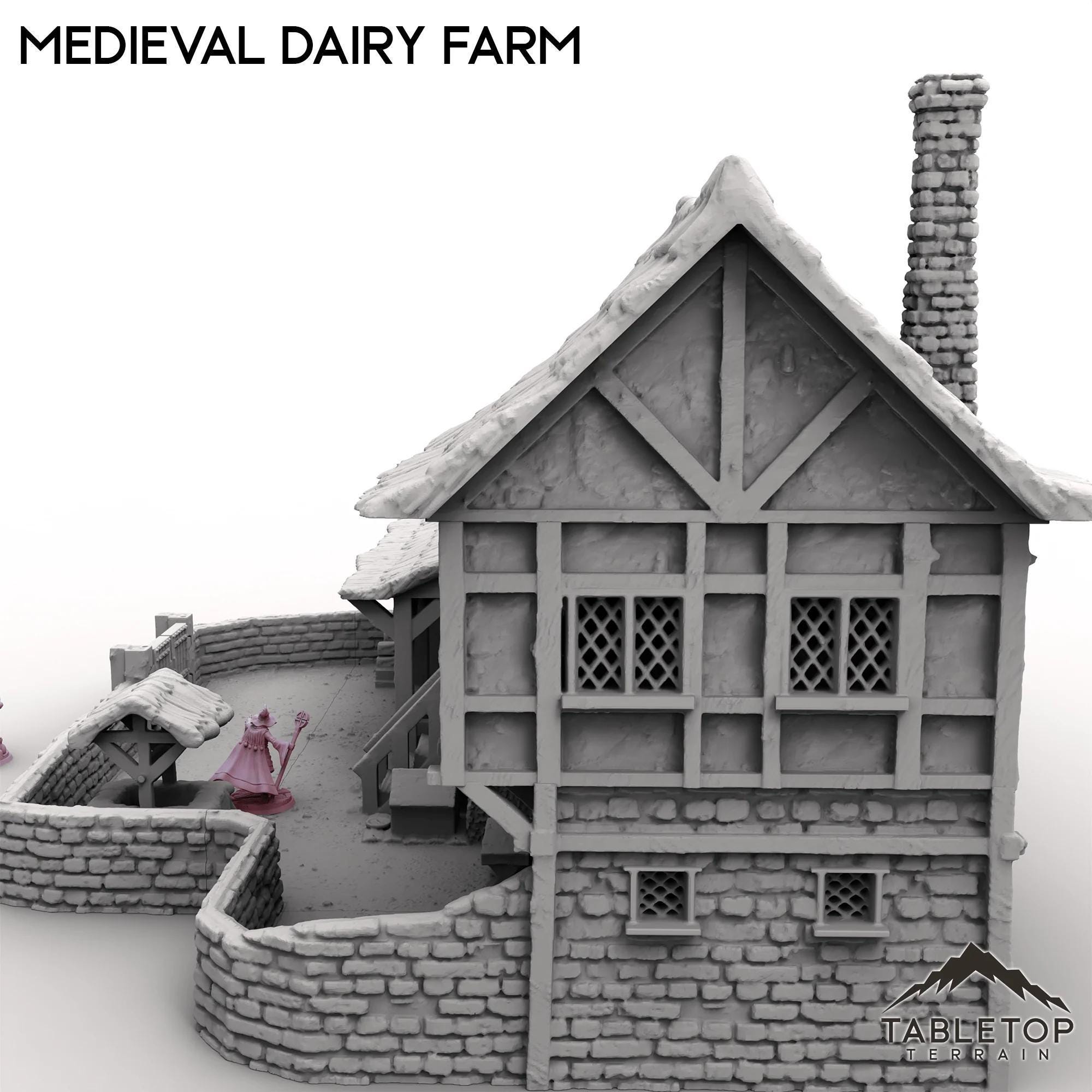 Tabletop Farming Medieval Dairy Farm - Tabletop Terrain Fantasy DND Miniature ...