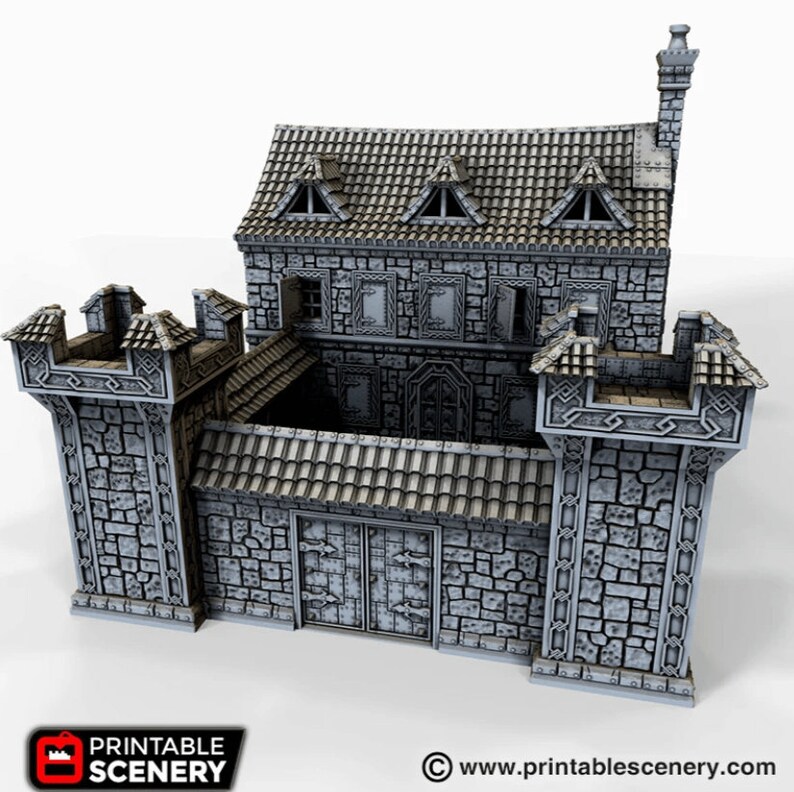 Ironhelm Barracks Dwarven Fantasy Building Fantasy Terrain - Etsy
