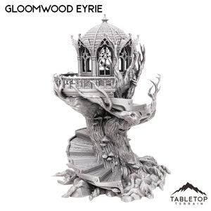 Gloomwood Eyrie - Elven Building - Fantasy Terrain DND AoS Conquest Printable Scenery Miniature Wargame Tabletop Terrain