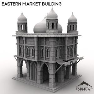 Eastern Market Building - Tabletop Terrain Fantasy DND Miniature Roleplaying Wargame 28mm 32mm