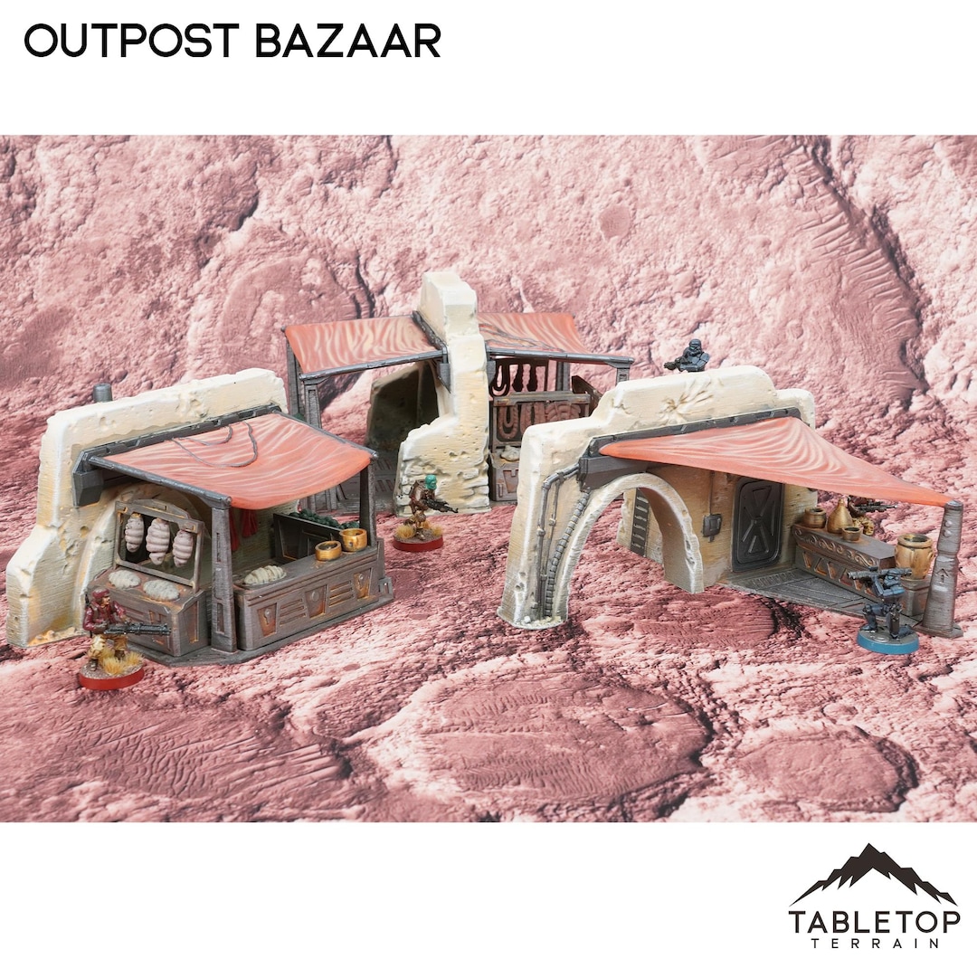 Outpost Bazaar - Tabletop Terrain Outer Rim Compatible With Star Wars ...