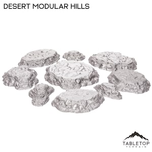 Sci-Fi Desert Modular Hills - Scatter Terrain - Star Wars Legion Terrain Printable Scenery Tabletop Terrain Wargaming Terrain Desert Terrain