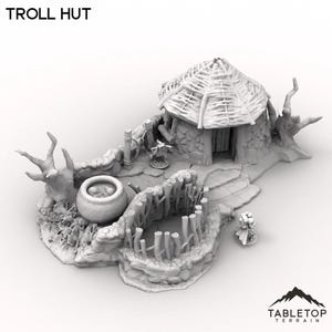 Troll Hut - Tabletop Terrain Fantasy DND Miniature Roleplaying Wargame 28mm 32mm
