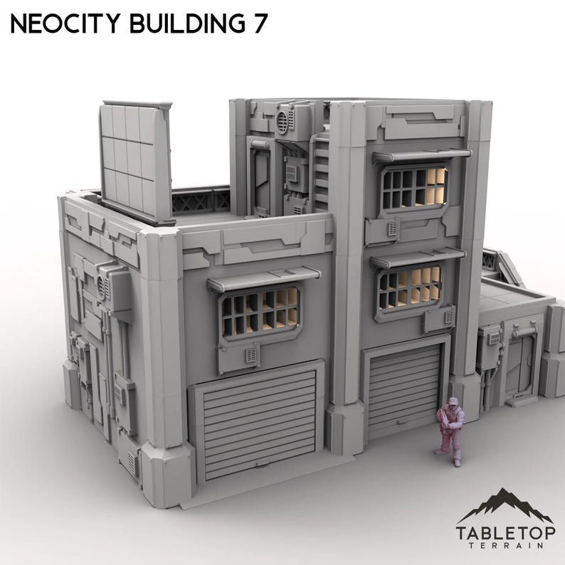 Neo 7 Building Neocity Building 7 - Cyberpunk Futuristic Tabletop Terrain - Etsy