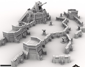 Wall of Saints - Tabletop Terrain Grimdark Gothic Miniature Wargame Sci-Fi 28 mm 32 mm
