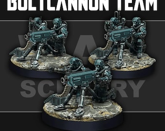 Renegade Boltcannon Teams - Grimdark Minis by War Scenery for Tabletop Wargames