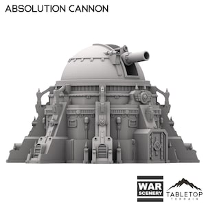 Cañón de absolución - Terreno de mesa, miniaturas de ciencia ficción góticas oscuras para juegos de guerra, 28 mm y 32 mm