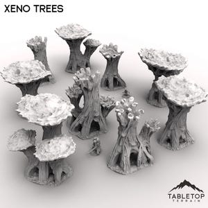 Xeno Trees - Tabletop Terrain Grimdark Gothic Miniature Wargame Sci-Fi 28mm 32mm