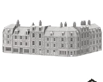 Normandy Town Square Pack - WWII Terrain Wargame Tabletop Terrain Compatible with Bolt Action